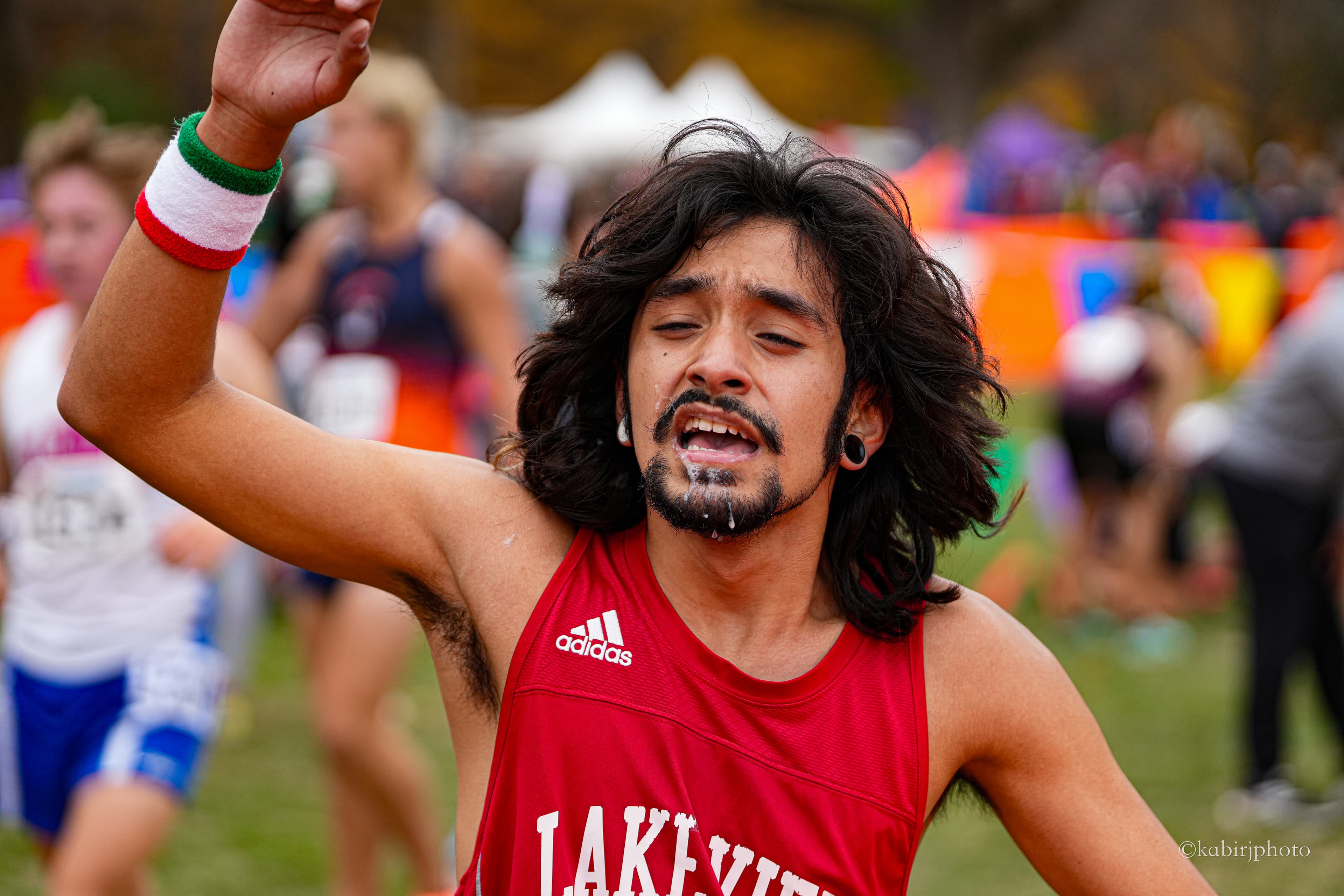 Cross country finish celebration